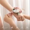 Ling's moment 6pcs Wedding Wrist Corsage Artificial Flowers, Girl/Mother Homecoming Prom Corsages Wristlet Dcor, etc. Dusty Rose Pink view 4