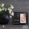 LifeSong Milestones Personalized Baby Birth Arrival Announcement - Newborn Stats Sports Nursery Picture Frame Decor for Boys and Girls 8 x 10 Frame Holds 4 x 6 Photo (Black) view 4