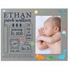 LifeSong Milestones Personalized Baby Birth Arrival Announcement - Newborn Stats Dinosaur Nursery Picture Frame Decor for Boys and Girls 8 x 10 Frame Holds 4 x 6 Photo (Grey) view 1