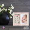 LifeSong Milestones Personalized Baby Birth Arrival Announcement - Newborn Stats Tribal Nursery Picture Frame Decor for Boys and Girls 8 x 10 Frame Holds 4 x 6 Photo (Ivory) view 2