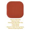 Sweet Home Collection Chair Cushion Memory Foam Pads Honeycomb Pattern Slip Non Skid Rubber Back Rounded Square 16" x 16" Seat Cover, 4 Pack, Rust view 3