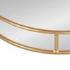 Kate and Laurel Felicia Modern Glam Metal Nesting Trays | Decorative Round Shape with Handles and Mirror Surface, Set of 2, Gold view 3