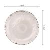 Supreme Housewares 4-Piece 6 Inch Melamine Dessert Plates Appetizer Dinner Plates Small Serving Plates Party Plates Round Plate for Dessert Snack Fruit Side Dishes (Crackle Cream) view 4