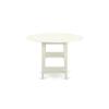 East West Furniture SUDR5-LWH-07 5 Piece Dining Set Includes a Round Dining Room Table with Dropleaf & Shelves and 4 Gray Linen Fabric Upholstered Parson Chairs, 42x42 Inch, Linen White view 4