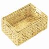 vidaXL Bathroom Set - 4 Piece Set with Laundry Basket, Rectangular Storage Baskets, and Trash Bin - Made of Durable Water Hyacinth and Iron Frame - Natural and Cream Liner view 3