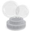 Exquisite Victorian Plastic Plates 80 Piece Plastic Disposable Plates for Party Set For 40 Guests 40 X 7.5 inch Dessert Plates & 40 X 10.25 Inch Plastic Plates Disposable Heavy Duty Clear Plates view 1