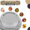Exquisite Victorian Plastic Plates 80 Piece Plastic Disposable Plates for Party Set For 40 Guests 40 X 7.5 inch Dessert Plates & 40 X 10.25 Inch Plastic Plates Disposable Heavy Duty Clear Plates view 2