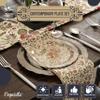 Exquisite Victorian Plastic Plates 80 Piece Plastic Disposable Plates for Party Set For 40 Guests 40 X 7.5 inch Dessert Plates & 40 X 10.25 Inch Plastic Plates Disposable Heavy Duty Clear Plates view 3