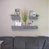 Gray Floating Shelves Mantel with Small Shelf Set view 1