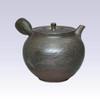 Tokyo Matcha Selection - Tokoname Kyusu teapot - HOKUJO - Ebony - 340cc/ml - Detailed Steel net with Wooden Box [Standard Ship by EMS: with Tracking Number & Insurance] view 1