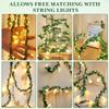 LIOOBO Yards Green Vines Garland Artificial Garland Foliage Green Leaves Fake Vine Leaf Hanging Plants for Wedding Party Headband Headbands view 4