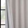 HPD Half Price Drapes - Faux Linen Curtains for Living Room (1 Panel) - 100W X 84L - Extra Wide Textured Room Darkening Curtains for Bedroom 84 Inches Long - Drapes for Home Decor, Birch view 2