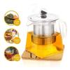 ALEECYN 11.8oz Glass Teapot with Infuser, Borosilicate Glass, 350ML, Clear, Stainless Steel, Dishwasher Safe view 2