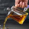 ALEECYN 11.8oz Glass Teapot with Infuser, Borosilicate Glass, 350ML, Clear, Stainless Steel, Dishwasher Safe view 3