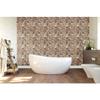 11 7/8"W x 11 7/8"H x 3/4"P Freeport Boat Wood Mosaic Wall Tile, Natural Finish view 2