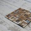 11 7/8"W x 11 7/8"H x 3/4"P Freeport Boat Wood Mosaic Wall Tile, Natural Finish view 3