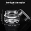 SATINIOR 24 Pieces Empty Clear Plastic Jars with Lids Round Storage Containers Wide-Mouth for Beauty Product Cosmetic Cream Lotion Liquid Butter Craft and Food (Black Lid, 1 oz) view 2