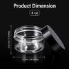 SATINIOR 24 Pieces Empty Clear Plastic Jars with Lids Round Storage Containers Wide-Mouth for Beauty Product Cosmetic Cream Lotion Liquid Butter Craft and Food (Black Lid, 4 oz) view 2
