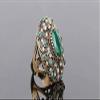 Bansriracha Indian Jewelry Boho Big Black Red Green Stone Ring Luxury Crystal Antique Gold Wedding Rings for Women (Black, 9) view 3
