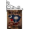 State South Carolina Home Sweet Garden Flag Set Wall Holder Regional USA American Territories Republic Country Particular Area Small Decorative Gift Yard House Banner Double-Sided Made In 13 X 18.5 view 1