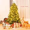Goplus 6ft Unlit Artificial Christmas Tree, Premium Hinged Fir Tree, Easy Assembly with Metal Stand, Xmas Dcor for Indoor and Outdoor view 2