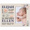LifeSong Milestones Personalized Baby Birth Arrival Announcement - Newborn Stats Sports Nursery Picture Frame Decor for Boys and Girls 8 x 10 Frame Holds 4 x 6 Photo (Ivory) view 1