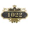Personalized Cast Address Plaque Custom House Number Sign Door Room Wall Mounted Acrylic Plate for Home Office Hotel Apartment Yard Or Mailbox (1-6 Character) - 9.1x5.9 inch view 1