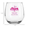 24 Pack 19th Hole Fuchsia Stemless 9 oz Wine Glass view 2
