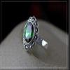 Bansriracha Green Stone Zircon Vintage Flower Design Real 925 Sterling Silver Jewelry Engagement Wedding Rings for Women (6.5) view 1