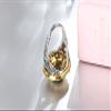 Bansriracha Indian Wedding Rings for Women Flower Crystal Antique Gold Silver Ring Trendy Bohemian Jewelry (Red, 9) view 3