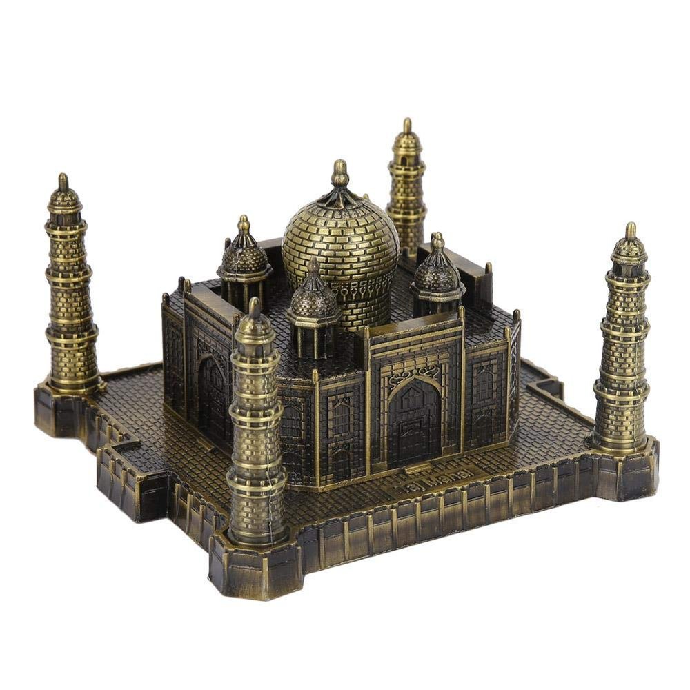 Hztyyier World Landmark Building Model, Metal Art Sculpture Decor, Collectible Miniature for Office Home Display