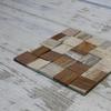 11 7/8"W x 11 7/8"H x 1/2"P Heritage Boat Wood Mosaic Wall Tile, Natural Finish view 3