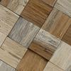 11 7/8"W x 11 7/8"H x 1/2"P Heritage Boat Wood Mosaic Wall Tile, Natural Finish view 4