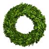 Boxwood Wreath 14" Preserved Natural Boxwood Wreath Home Decor Keep Fresh for Years Home Wreath Decor (Preserved Boxwood) view 1