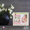 LifeSong Milestones Personalized Baby Birth Arrival Announcement - Newborn Stats Tropical Nursery Picture Frame Decor for Boys and Girls 8 x 10 Frame Holds 4 x 6 Photo (Ivory) view 4