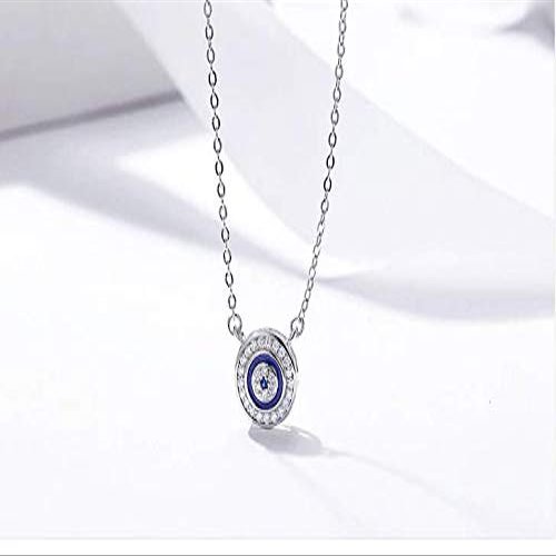 Bansriracha 925 Sterling Silver Lucky Blue Eye Clear CZ Samsara Pendant Necklace Women Luxury Sterling Silver Jewelry CQN165