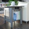 AFI, Mission End Table with Charging Station, Grey view 2