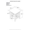 AFI, Mission End Table with Charging Station, Grey view 3