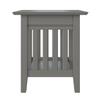 AFI, Mission End Table with Charging Station, Grey view 4