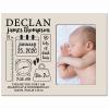 LifeSong Milestones Personalized Baby Birth Arrival Announcement - Newborn Stats Chalkboard Nursery Picture Frame Decor for Boys and Girls 8 x 10 Frame Holds 4 x 6 Photo (Ivory) view 1