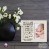 LifeSong Milestones Personalized Baby Birth Arrival Announcement - Newborn Stats Chalkboard Nursery Picture Frame Decor for Boys and Girls 8 x 10 Frame Holds 4 x 6 Photo (Ivory) view 4