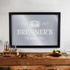Lifetime Creations Personalized Whiskey Barrel Bar Mirror - Custom Engraved Home Bar Decor - Framed Reflective Glass - 27" x 39" - Made in USA view 2