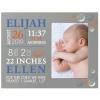 LifeSong Milestones Personalized Baby Birth Arrival Announcement - Newborn Stats Sports Nursery Picture Frame Decor for Boys and Girls 8 x 10 Frame Holds 4 x 6 Photo (Grey) view 1