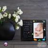 LifeSong Milestones Personalized Baby Birth Arrival Announcement - Newborn Stats Dinosaur Nursery Picture Frame Decor for Boys and Girls 8 x 10 Frame Holds 4 x 6 Photo (Black) view 2