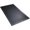 Anti Fatigue Rubber Floor Mats Restaurant Kitchen Rubber Drainage Mat Out Door Mats Durable Non-Slip Bar Floor Mat Utility Mat Indoor Outdoor Wet Area Use 24" x 36" Black view 1