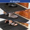 Anti Fatigue Rubber Floor Mats Restaurant Kitchen Rubber Drainage Mat Out Door Mats Durable Non-Slip Bar Floor Mat Utility Mat Indoor Outdoor Wet Area Use 24" x 36" Black view 3