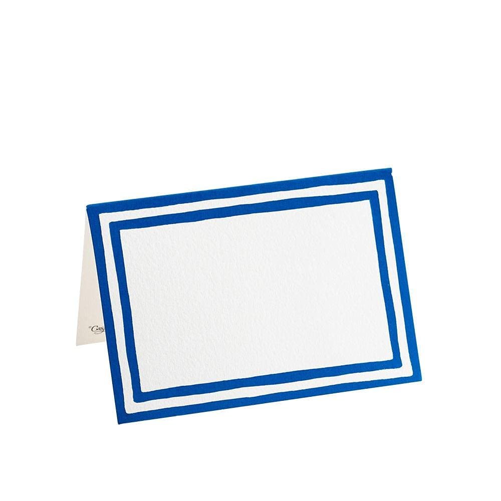Caspari Border Stripe Place Cards in Blue Foil, 32 Included