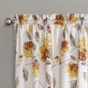 Sunclipse Modern Floral Warwick Window Curtain Panel, 50x95, Yellow view 2