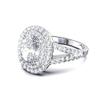 Bansriracha 100% 925 Sterling Silver Created Moissanite Gemstone Wedding Engagement Diamonds Ring Jewelry (Dark Blue, 6) view 3