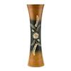 AeraVida Delicate Daisy Flower Brown and Black Concaving Mango Tree Wood Vase | Beautiful Flower Vase for Home Decor view 1
